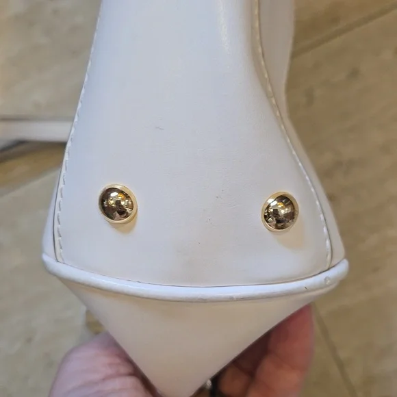 Lauren Ralph Lauren Vintage White/Tan Straw-like Shoulder Bag - Picture 6 of 16